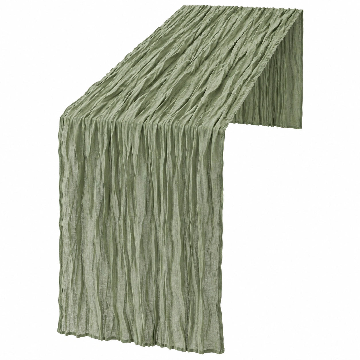 Camino de Mesa Texturizado Verde Oliva 200x35 cm