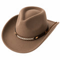 Sombrero Vaquero Marrón con Banda Decorativa