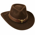 Sombrero de Vaquero Marrón con Adorno de Toro
