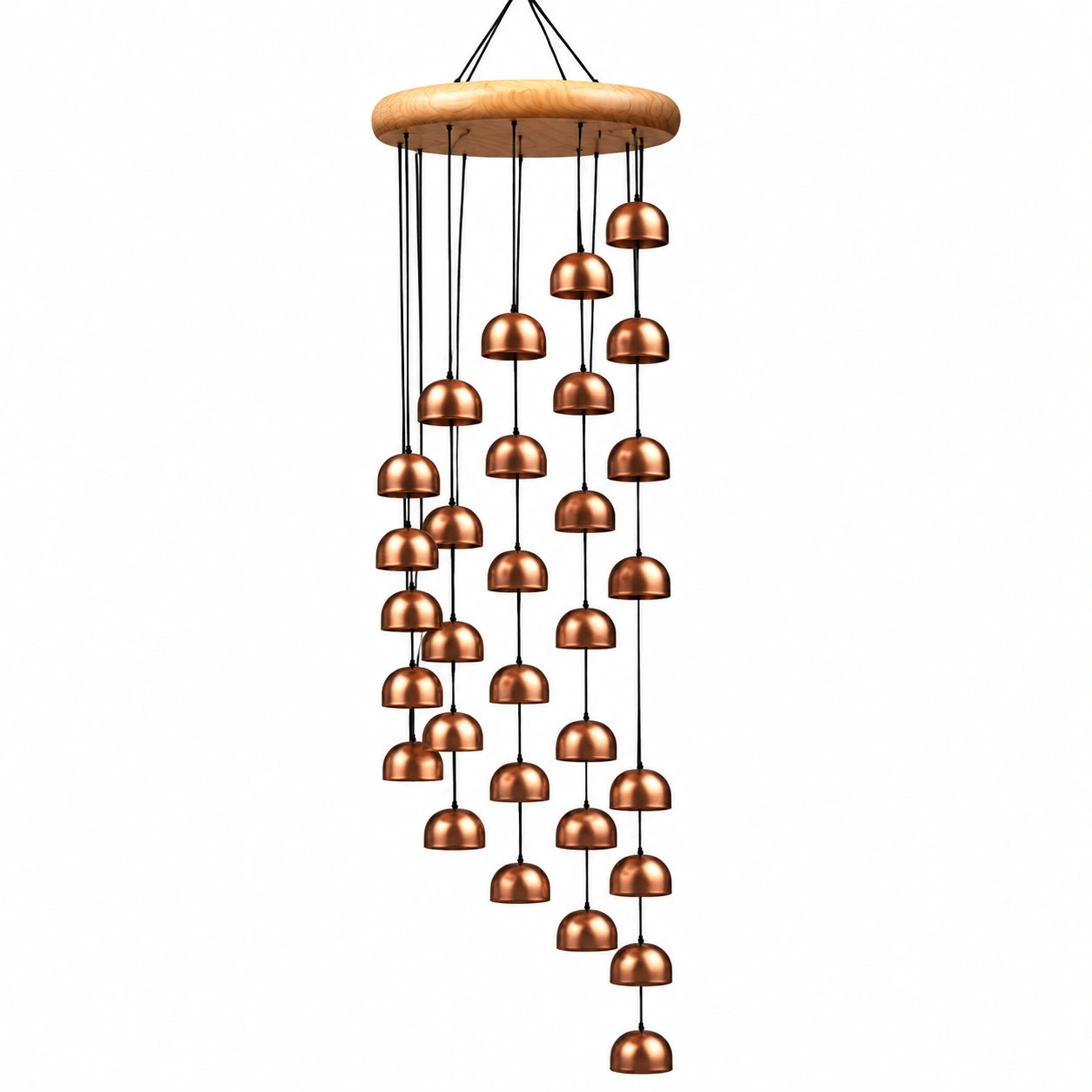 Campanillas de Viento de Cobre con Diseño Decorativo para Interiores y Exteriores