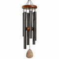 Campana de Viento Negra y Madera para Jardín