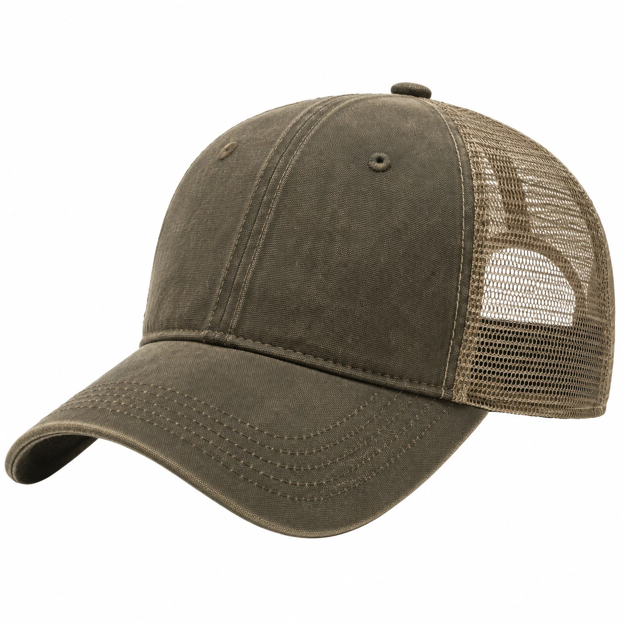 Gorra Trucker de Malla Ajustable Verde Oliva