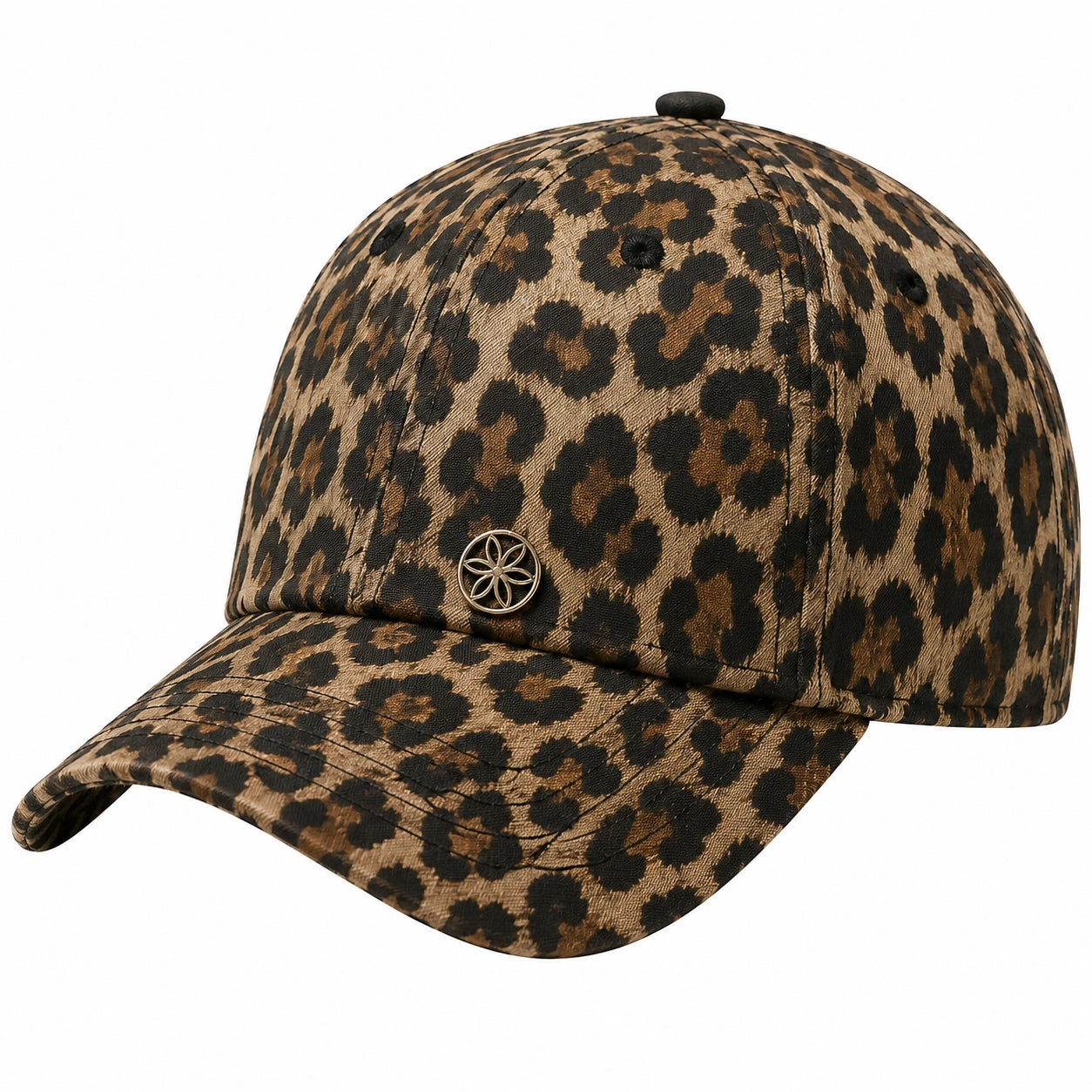 Gorra de béisbol con estampado de leopardo