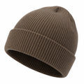 Gorro de punto grueso color marrón para adultos unisex