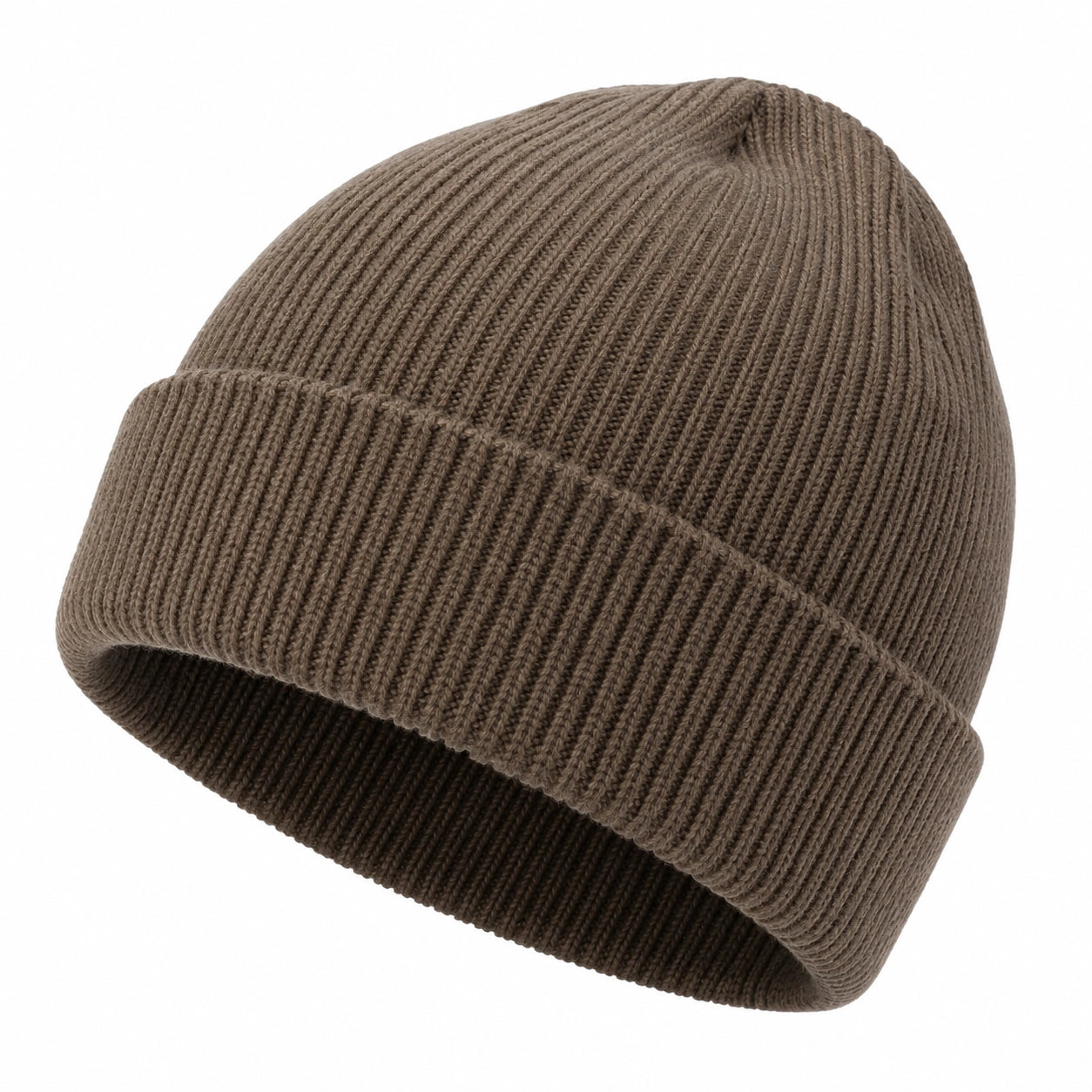 Gorro de punto grueso color marrón para adultos unisex
