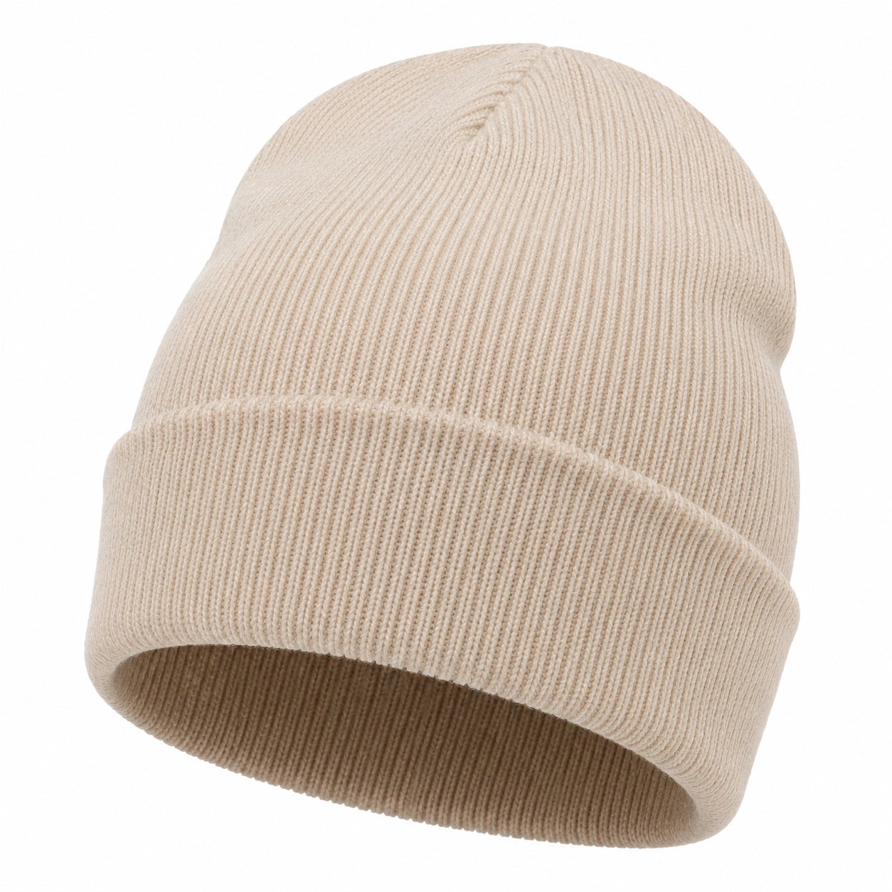 Gorro de punto clásico unisex color beige