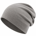 Gorro de Punto Holgado para Adultos en Color Gris