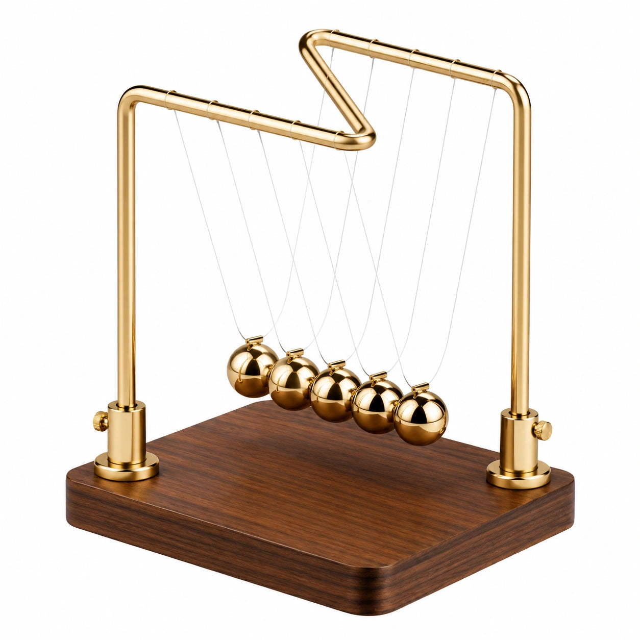 Péndulo de Newton Dorado de 5 Bolas para Escritorio
