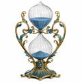 Reloj de Arena Decorativo Dorado y Azul