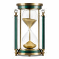 Reloj de Arena Verde y Dorado Elegante 60 Minutos