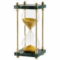 Reloj de Arena Decorativo con Base de Mármol Verde 25 cm