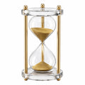 Reloj de Arena Decorativo Dorado y Transparente