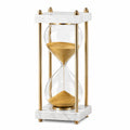 Reloj de Arena Decorativo con Mármol y Detalles Dorados